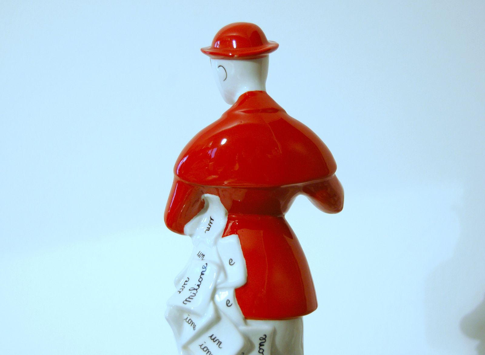 560.0 Polychrome Ceramic L. Fabris " Mr. Bonaventura " 1940 Italy photo