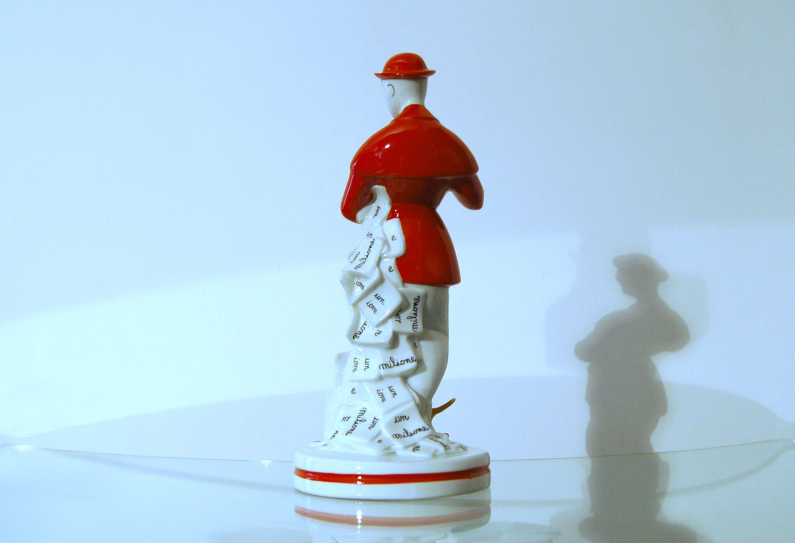 photo for sale Polychrome Ceramic L. Fabris " Mr. Bonaventura " 1940 Italy