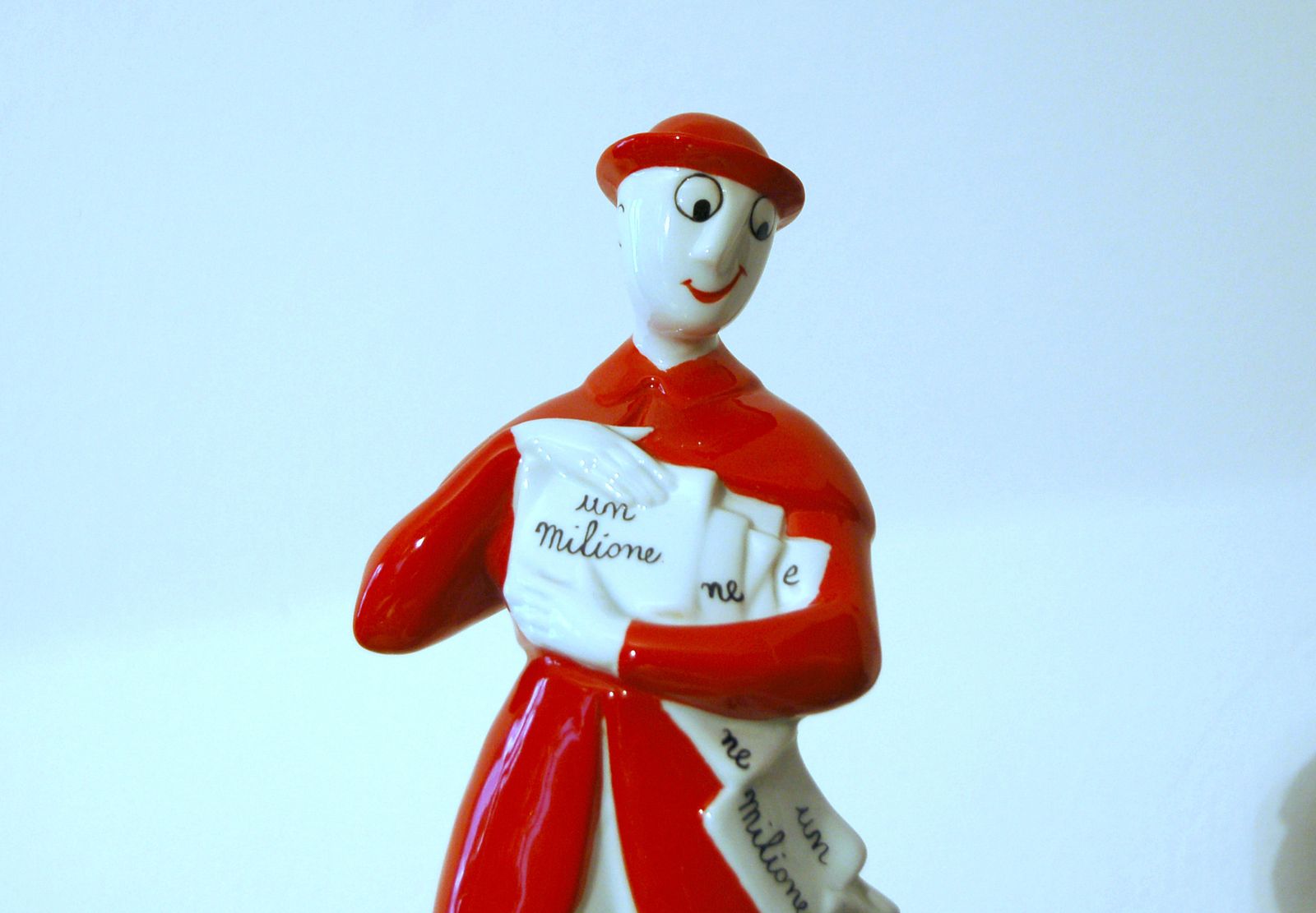 Polychrome Ceramic L. Fabris " Mr. Bonaventura " 1940 Italy photo furniture