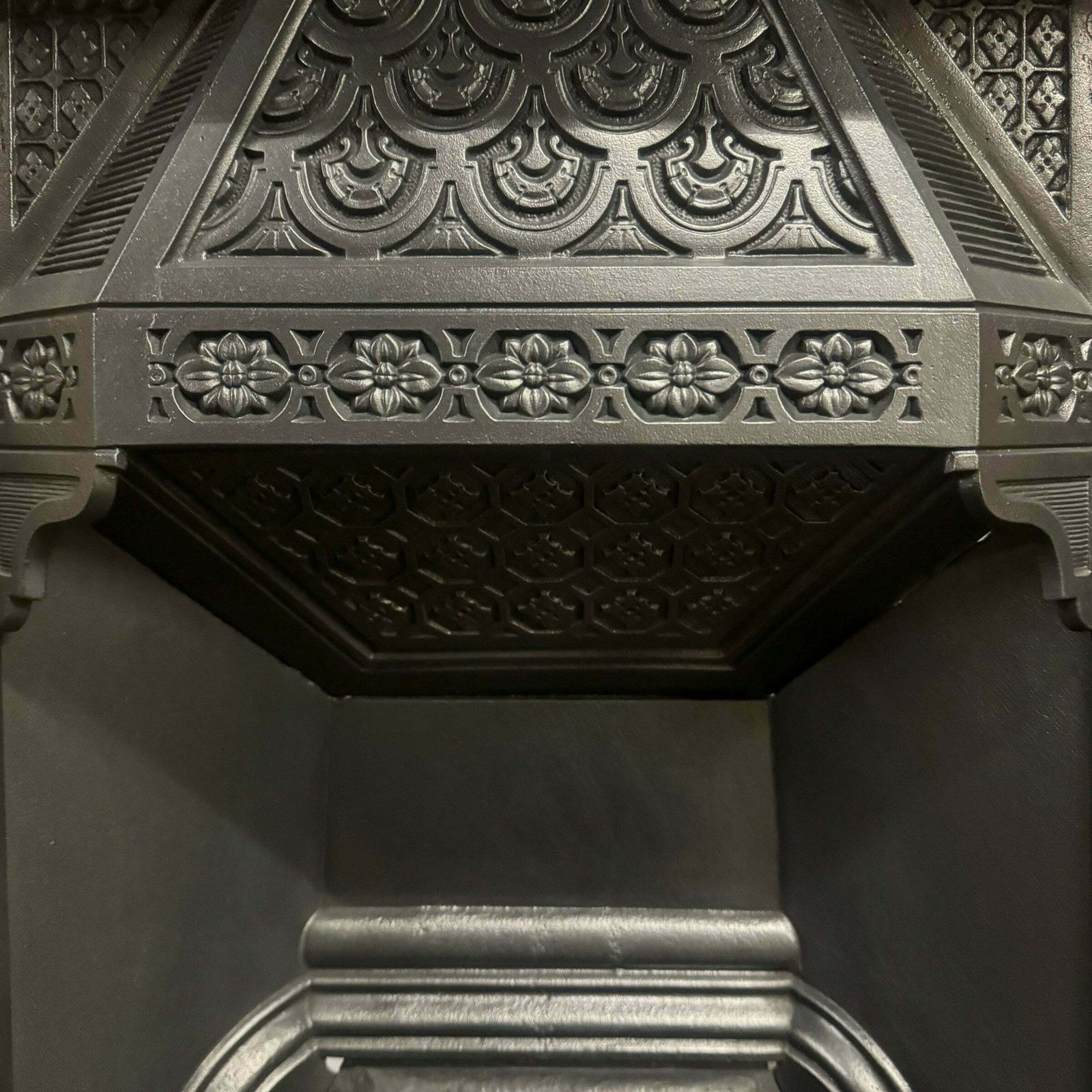 Antique Victorian Tiled Fireplace Insert photo vintage