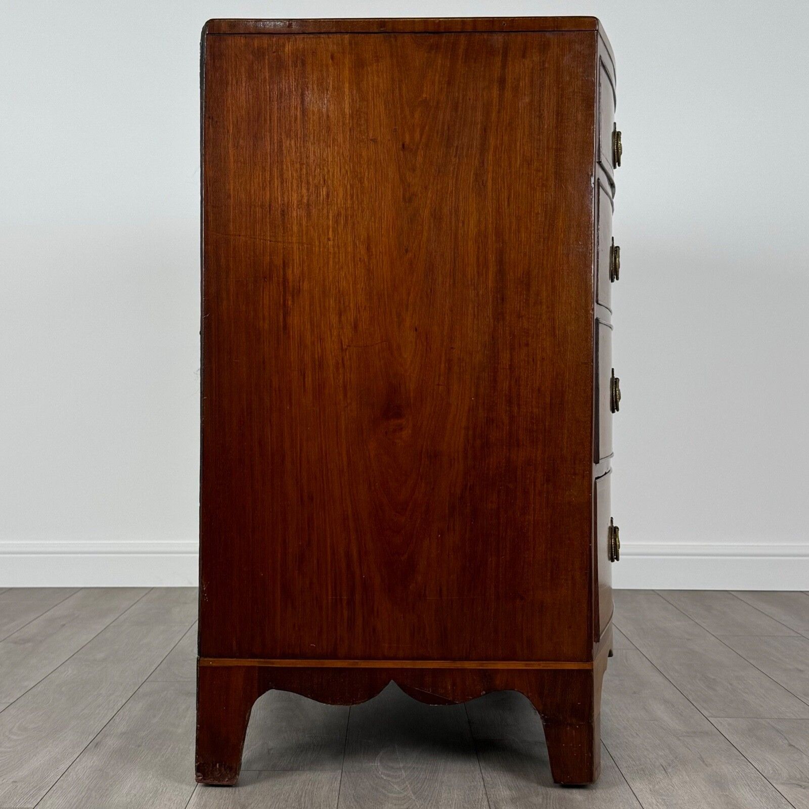 Antique 19th Century Bow Front Chest Of Drawers In Mahogany photo buy