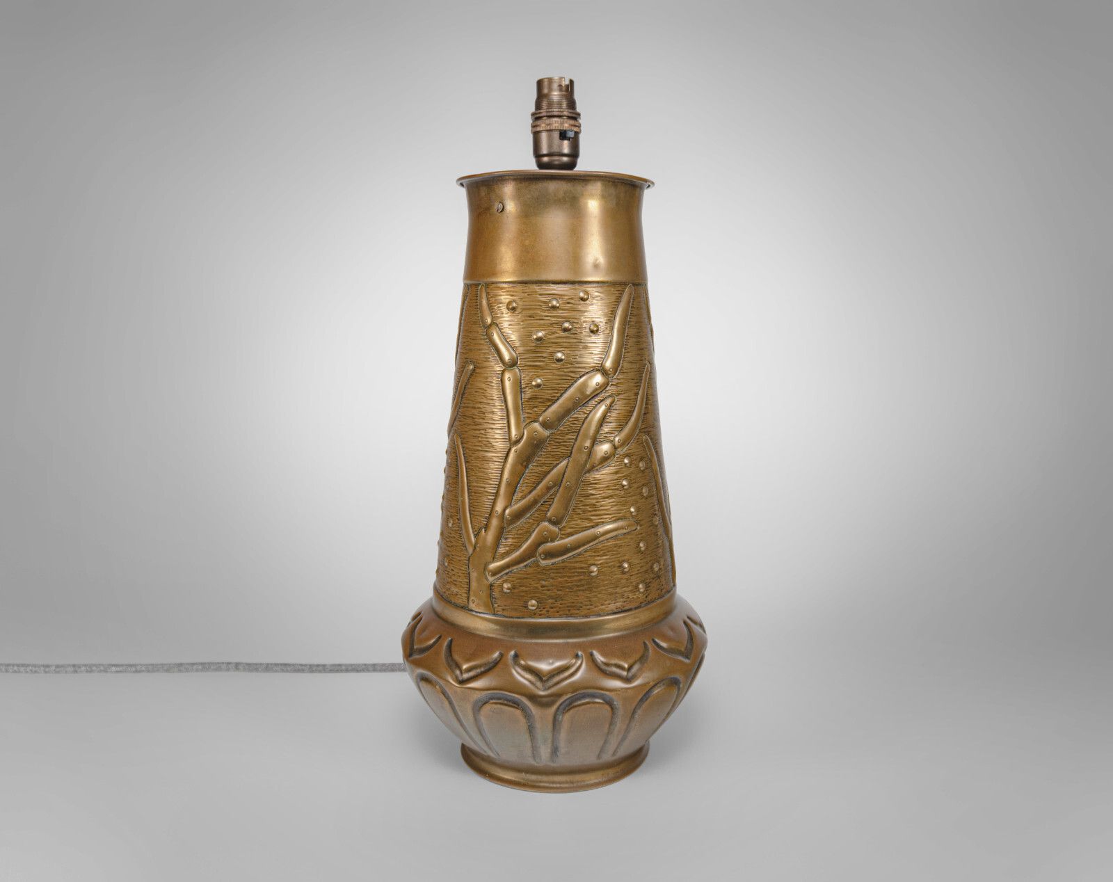 Antique 1910s / 1920s Wmf Bronze Table Lamp With Coral Design – Rewired