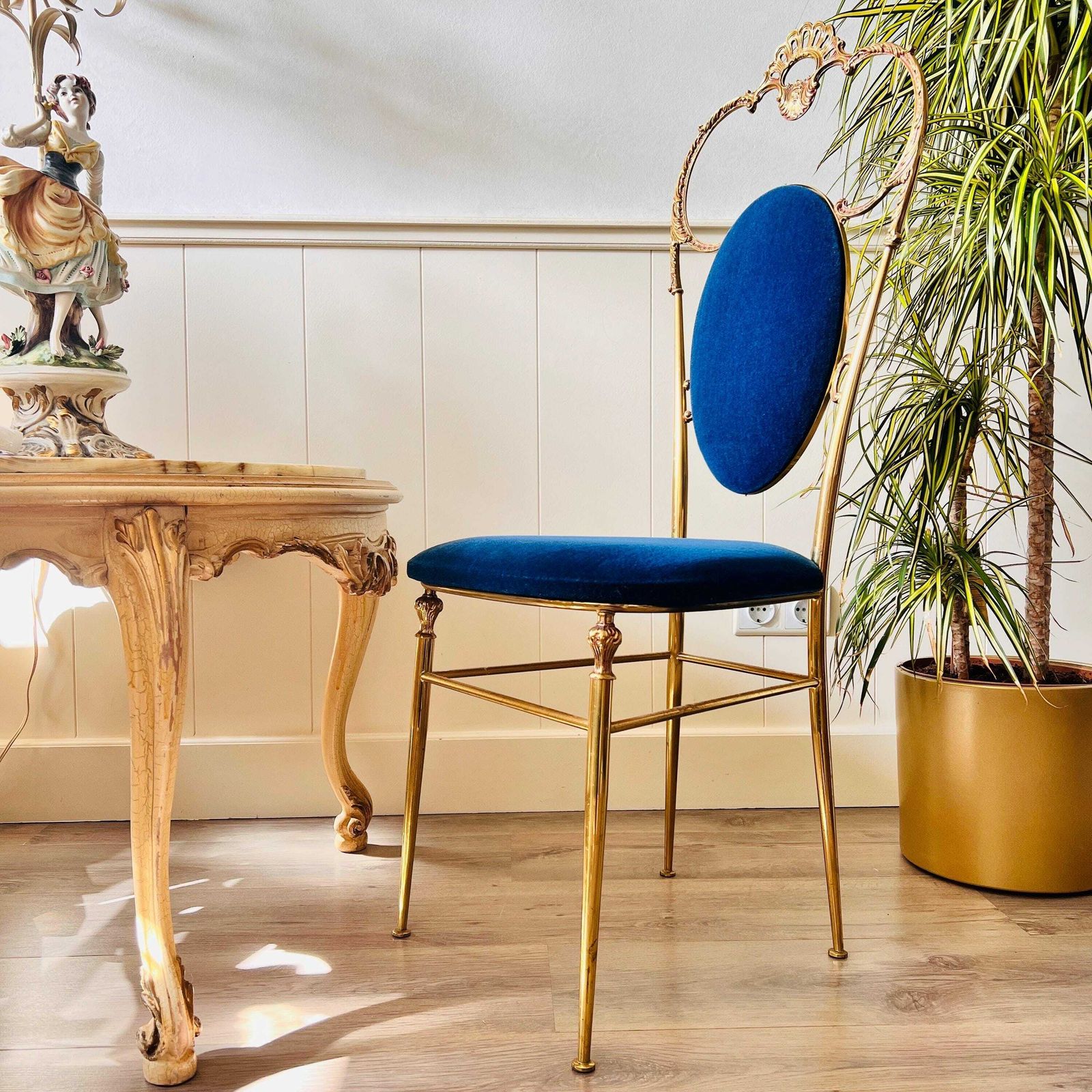 Remarkable Brass Chair, Italian Brass Chair, Home Furniture, Interior Design