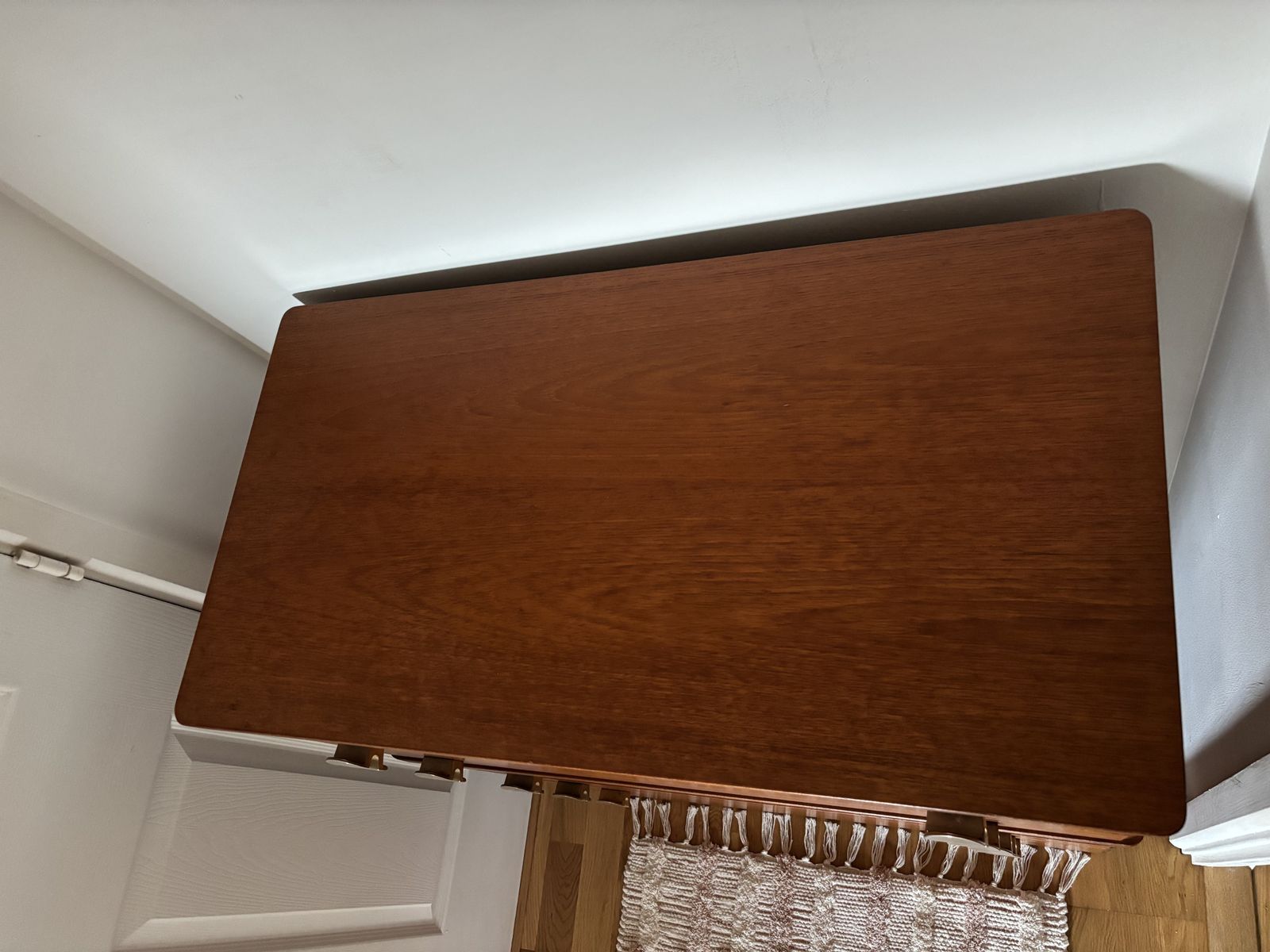 Mid Century Stag Teak Chest Of Drawers With Chrome Handle Design By Ron Carter photo vintage