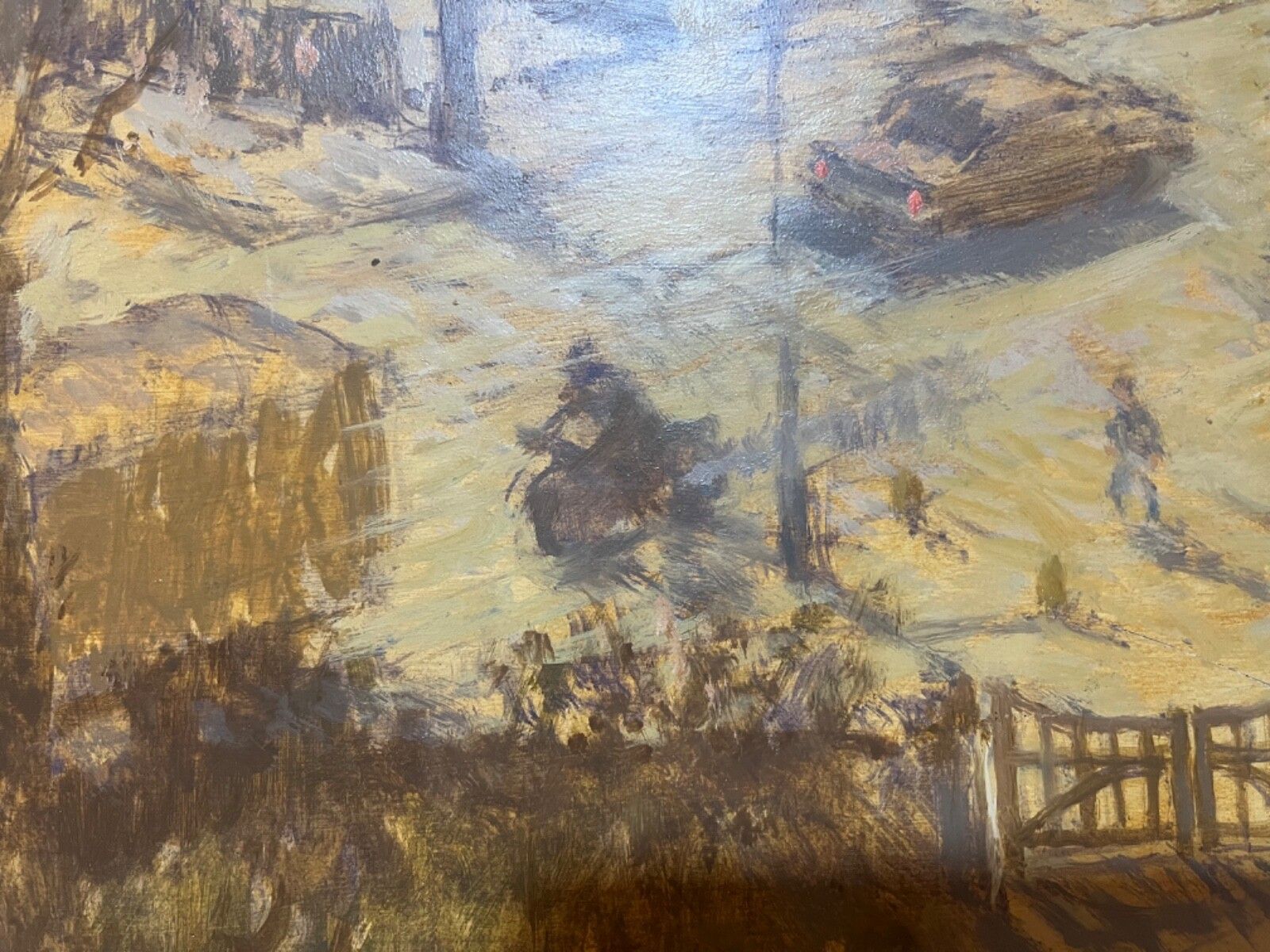 Roland Batchelor Oil Painting London Street Scene Oil On Board photo vintage
