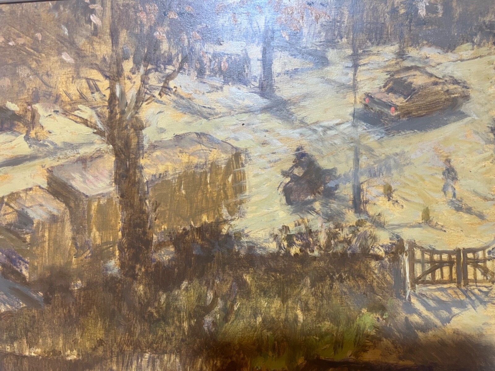 photo furniture Roland Batchelor Oil Painting London Street Scene Oil On Board