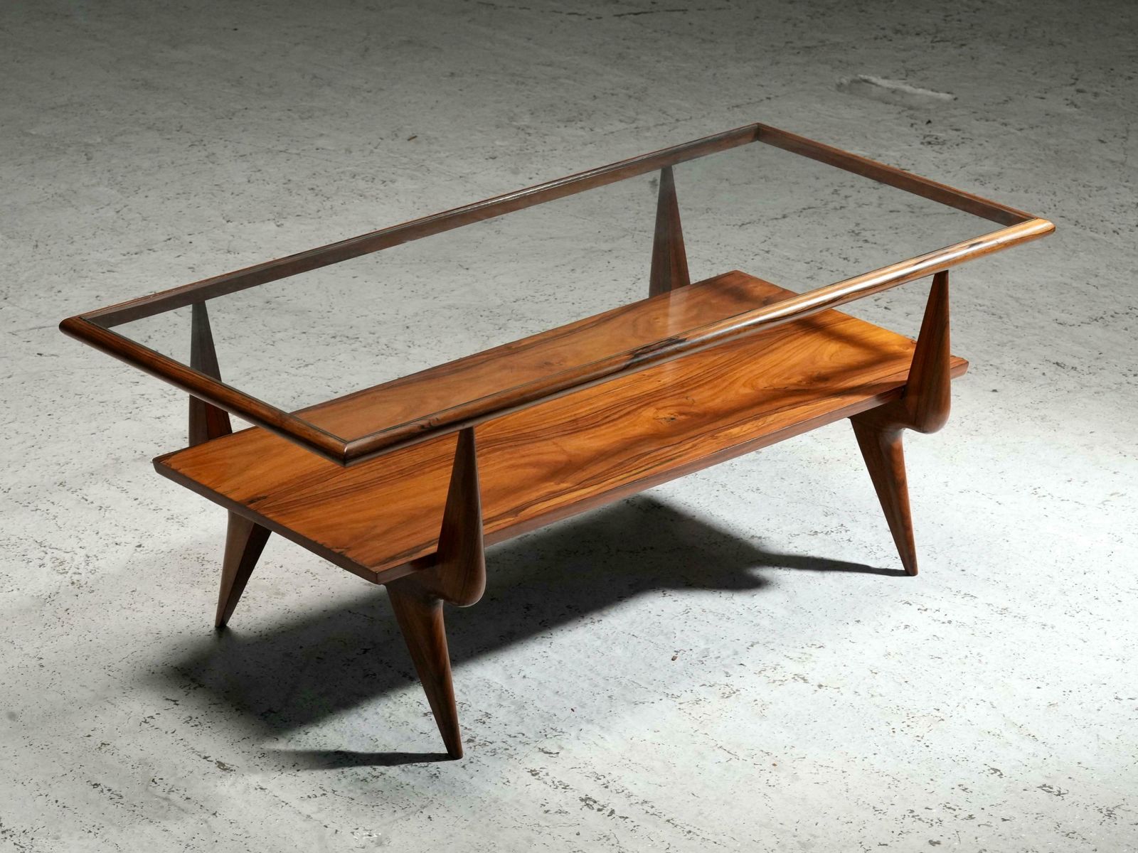Salontafel Van Giuseppe Scapinelli In Caviuna En Glas, Brazilië, Ca. Jaren 1950 photo buy