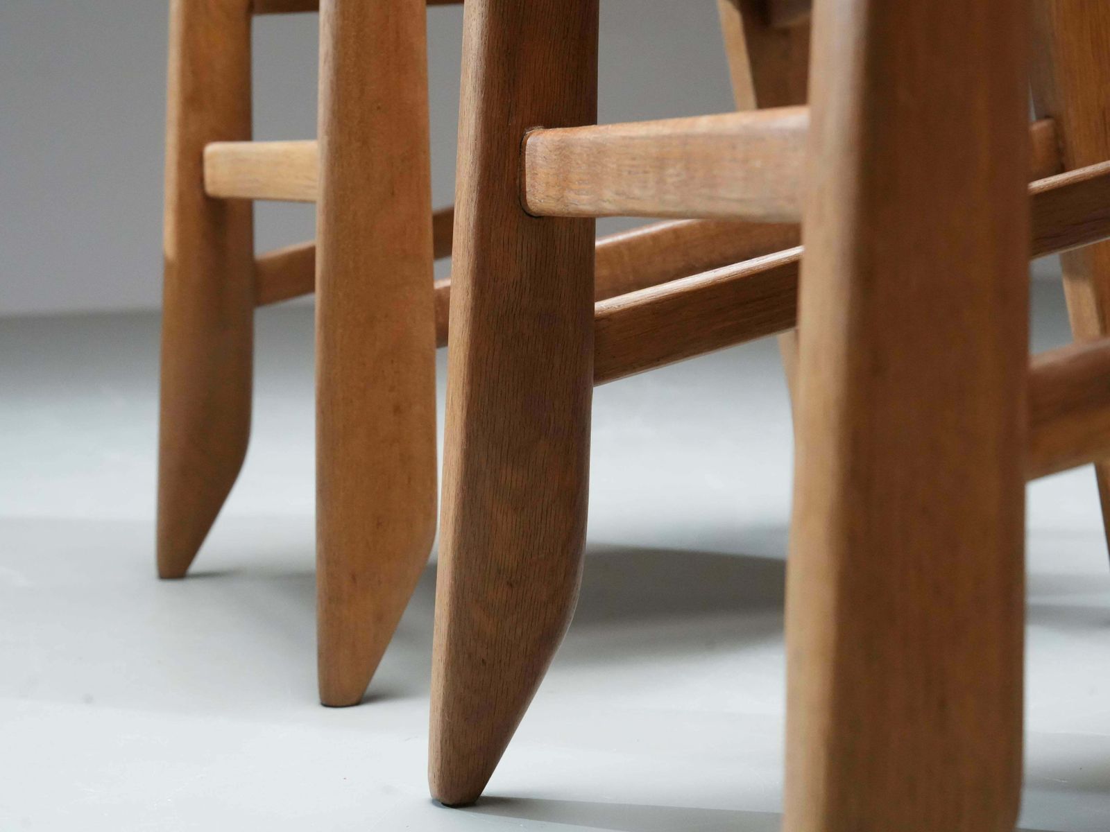 Set Van 6 Guillerme Et Chambron Eetkamerstoelen In Eiken, Frankrijk, Ca. Jaren 1960 photo 8275.0