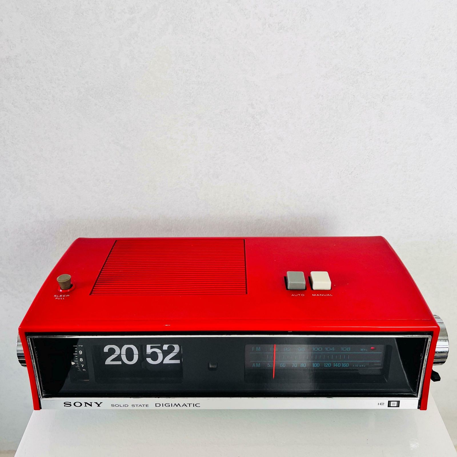Vintage Sony Flip Flop Clock Radio, Am/Fm, 1970's Flip Radio Alarm Clock photo furniture