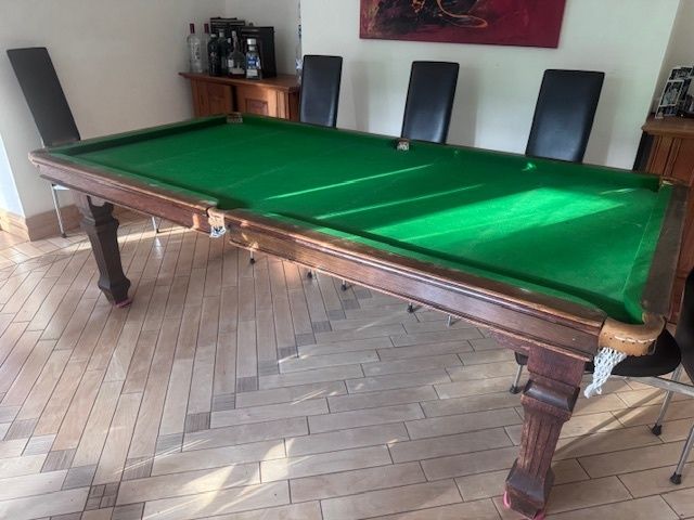 Rare 7ft X 3.5ft Antique Snooker Dining Table photo furniture