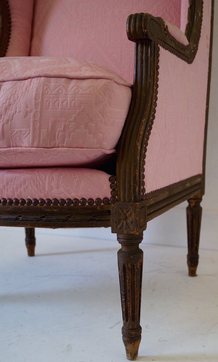 Pair Of 19th Century French Antique Louis XVI Bergere Armchairs photo for sale