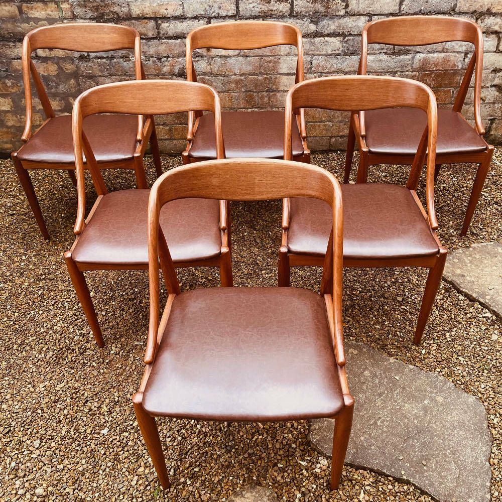 Set Of 6 Model '16' Chairs By Johannes Andersen For Uldum Mobelfabrik photo for sale