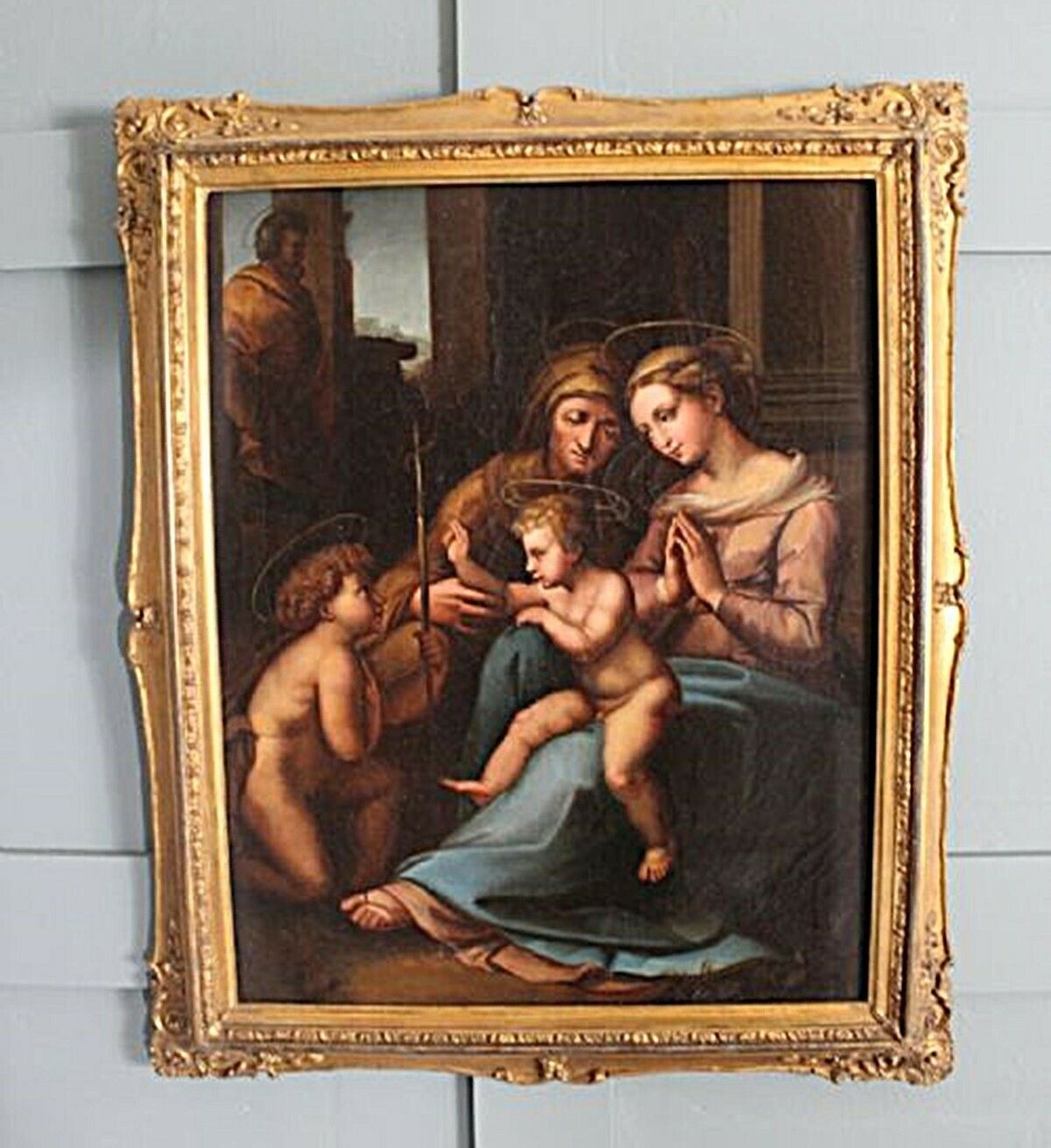 photo for sale Antique Italian Oil Painting  After Raphael