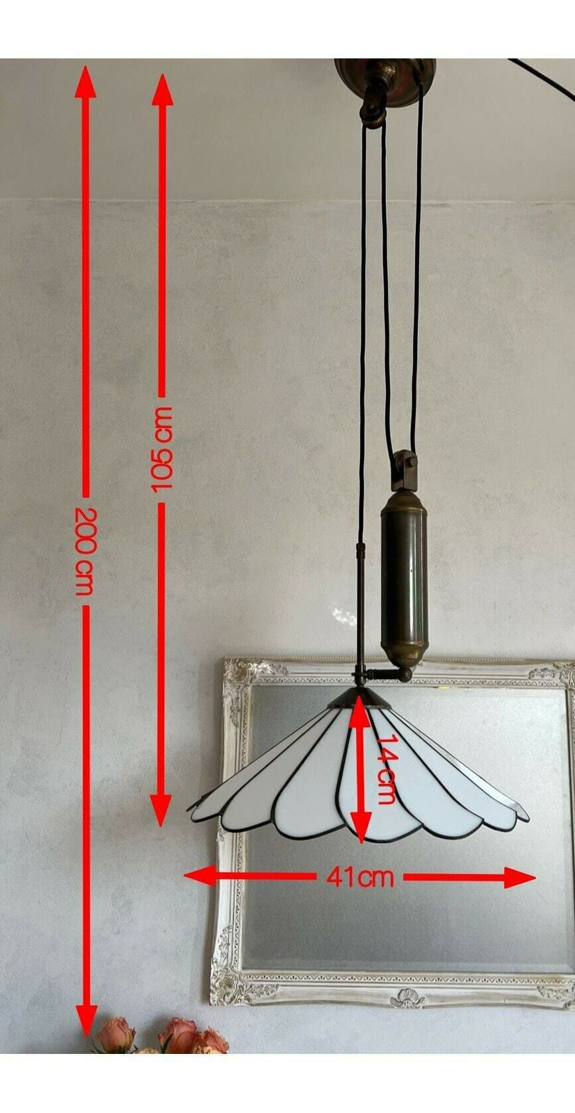 photo furniture Hanglamp Met Trekpendel, Ca. Jaren 1970, Hanglamp Met Plexiglas, Art Deco Stijl