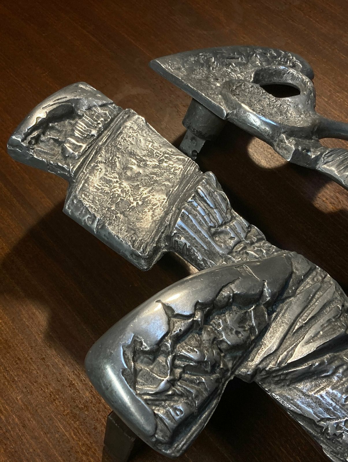 Brutalist Mid Century Aluminium Door Handles 1960's photo buy