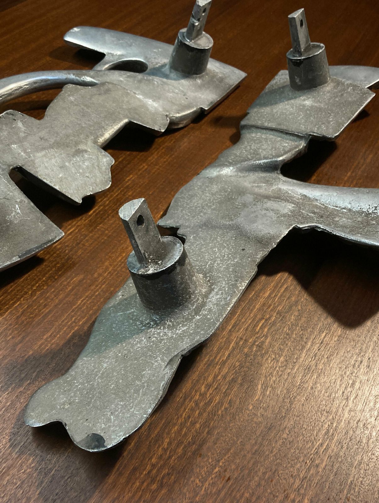 photo for sale Brutalist Mid Century Aluminium Door Handles 1960's