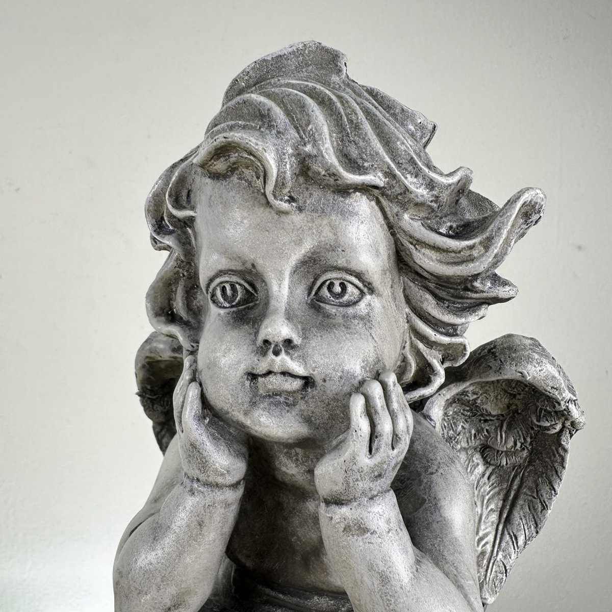 Pair Of Cherubs On Resin Sphere Pedestal photo furniture