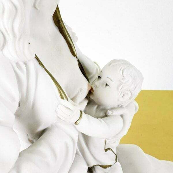 Ceramic Statue Sculpture Valentino Collection, Woman With Child photo for sale