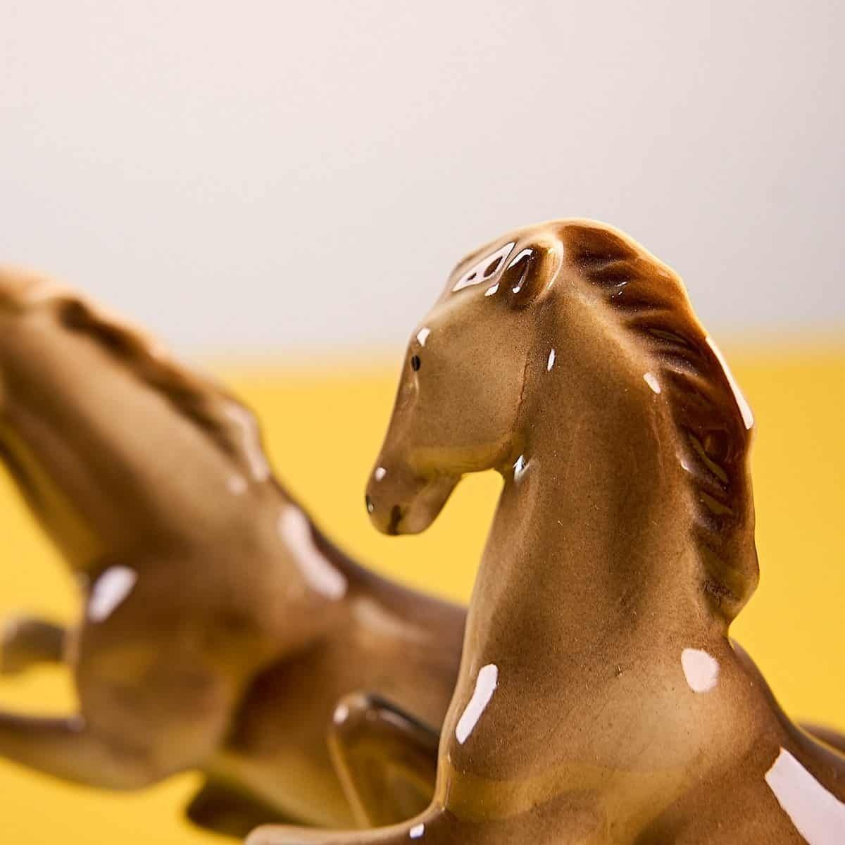 Hand Painted Ceramic Horse Statue Royal Dux Bohemia Czechoslovakia photo for sale