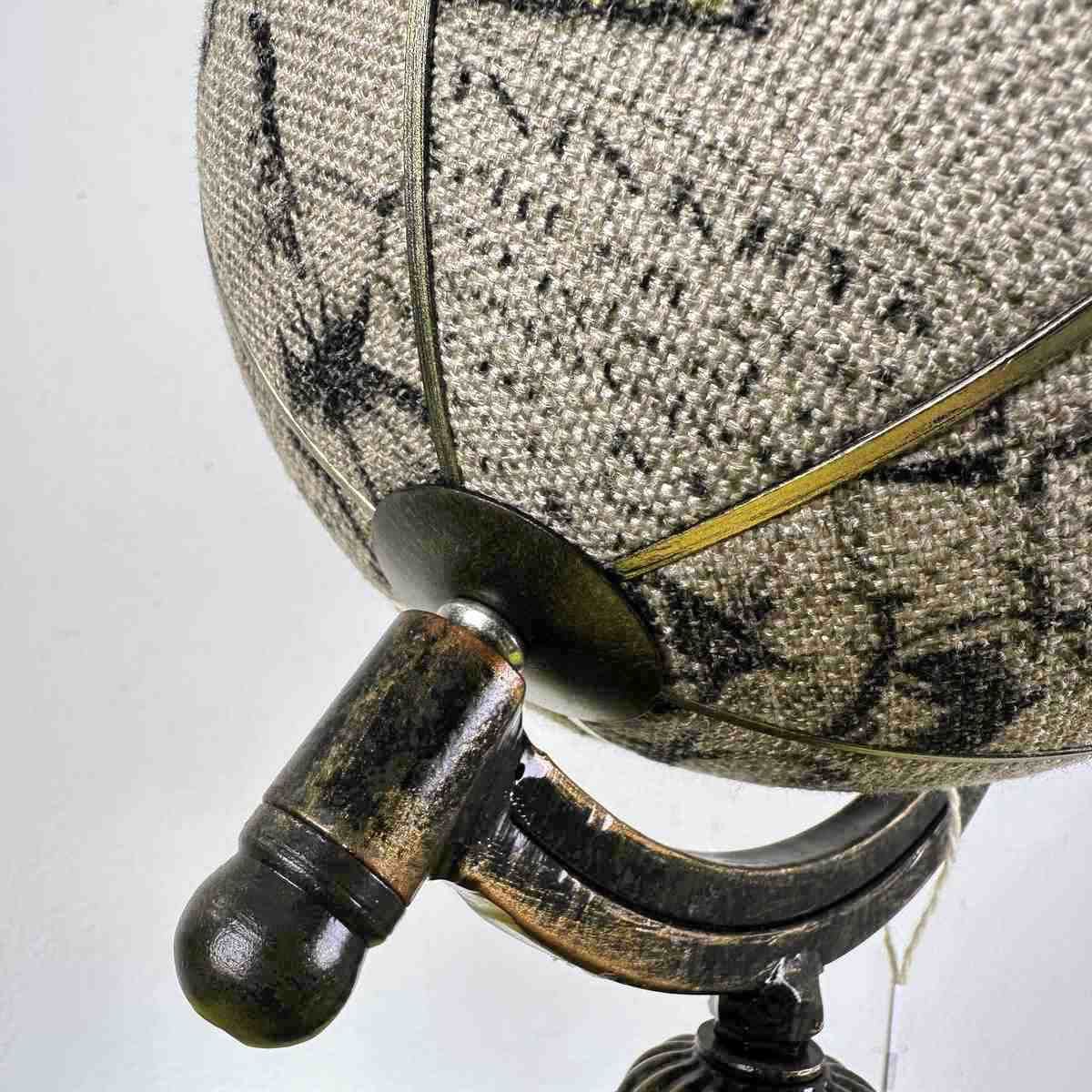 Globe With Fabric Covered Sphere And Metal Base photo buy