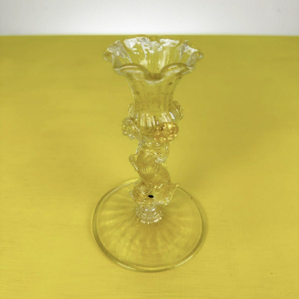 Vintage Murano Glass Candlestick Barovier Toso photo furniture