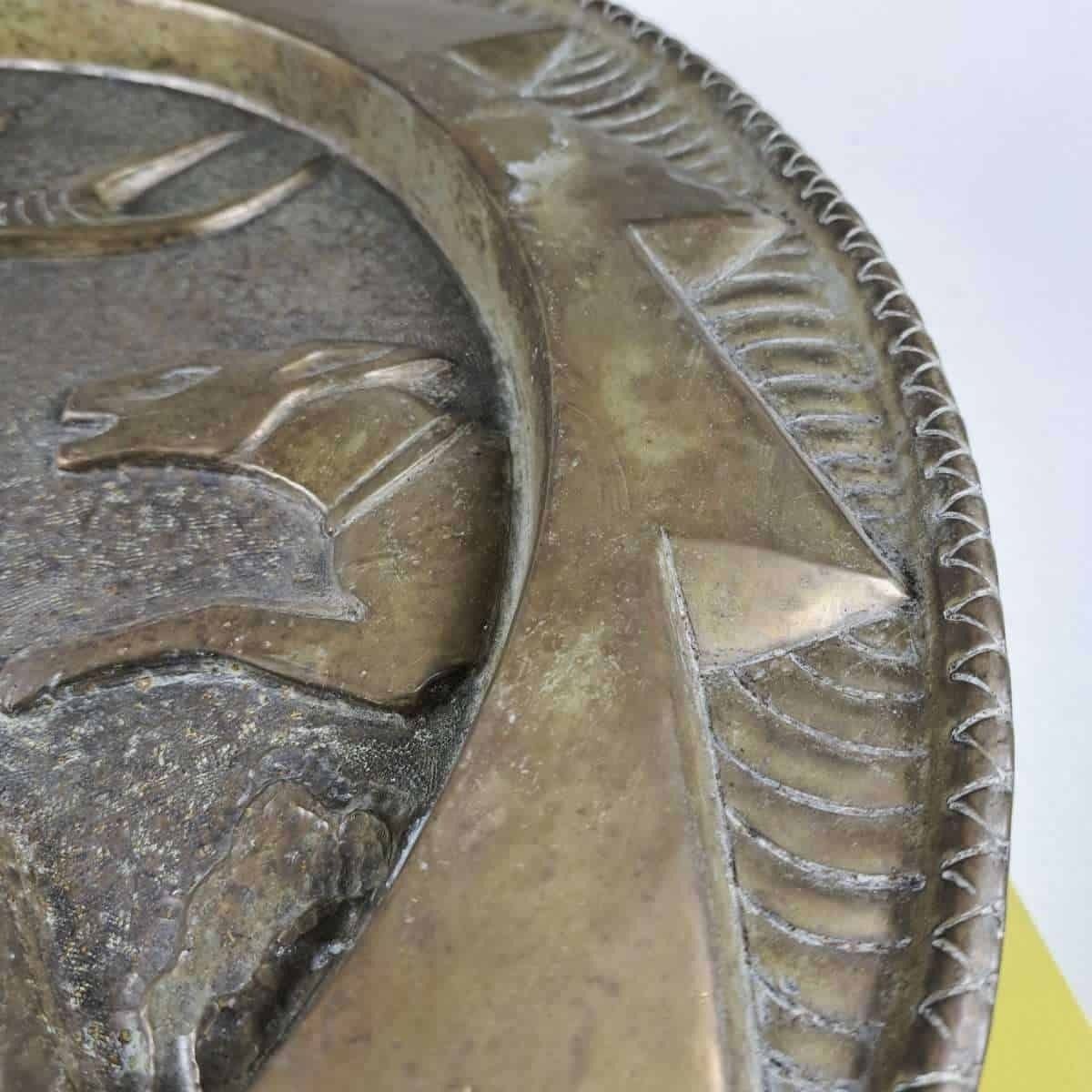 Large Ornamental Copper Plate photo for sale