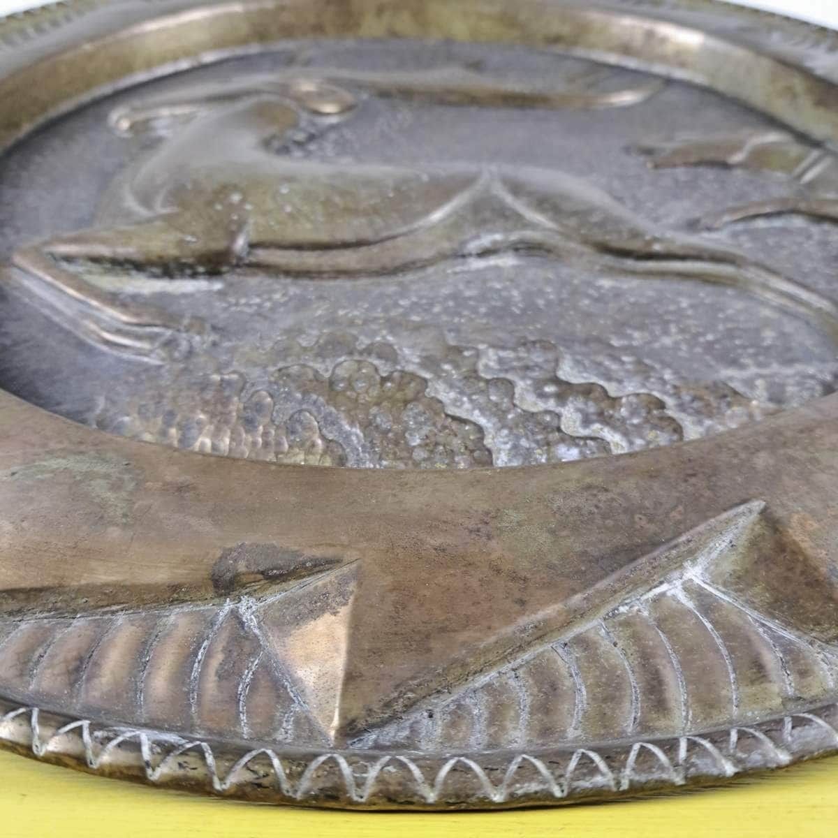 Large Ornamental Copper Plate photo Home Decor