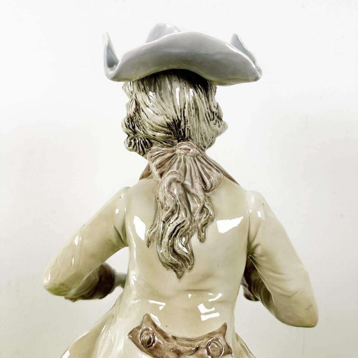 photo for sale Capodimonte Ceramic Statue, Violinist