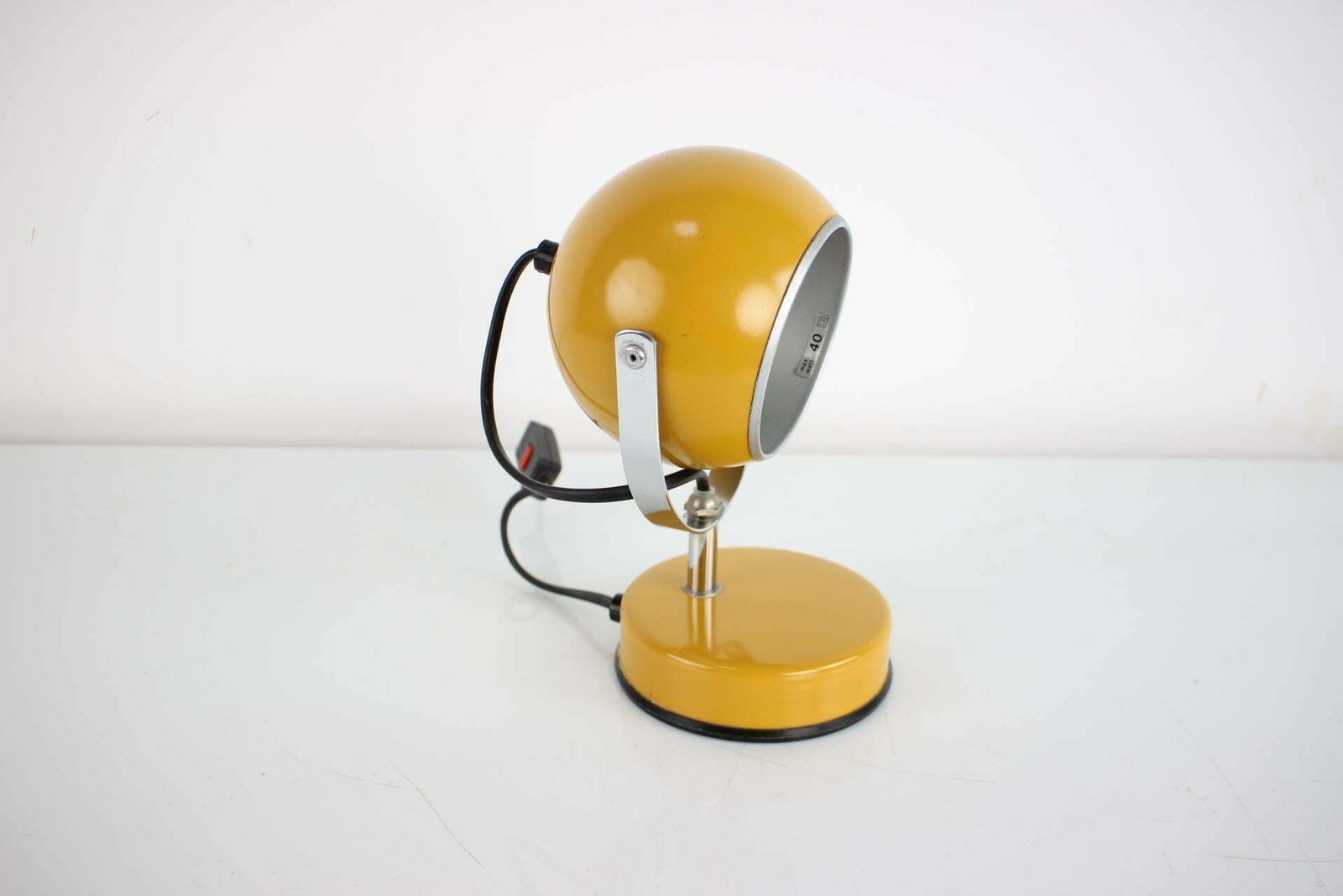 Eyeball Veneta Lumi Space Age Table Lamp Vintage Eye Shape Italy, 1970s photo for sale