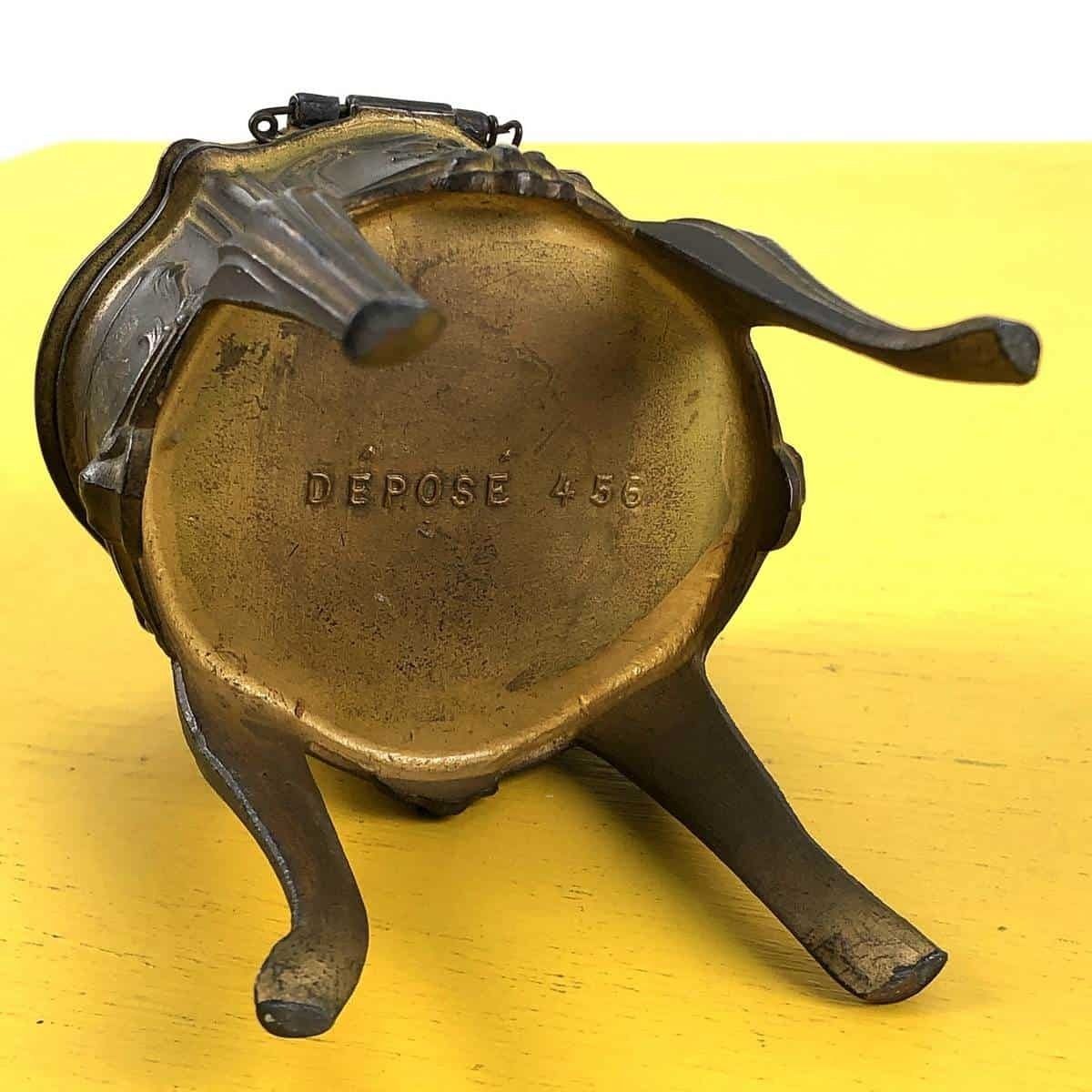 French Brass Jewelry Box photo vinterior
