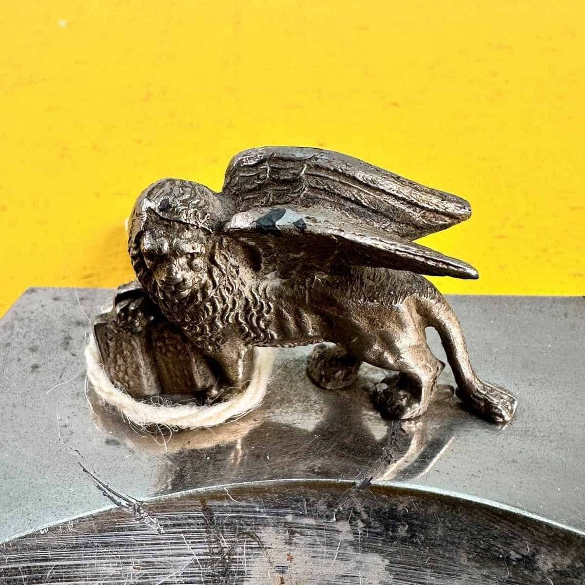 Vintage Metal Ashtray, Lion Of St Mark photo furniture