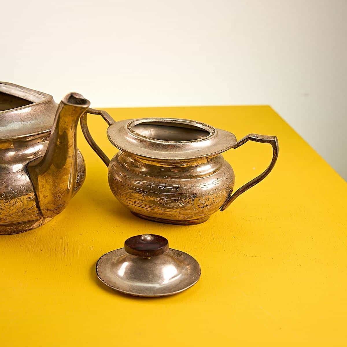 Royal Family Sheffield Collection Teapot And Sugar Bowl photo Home Decor
