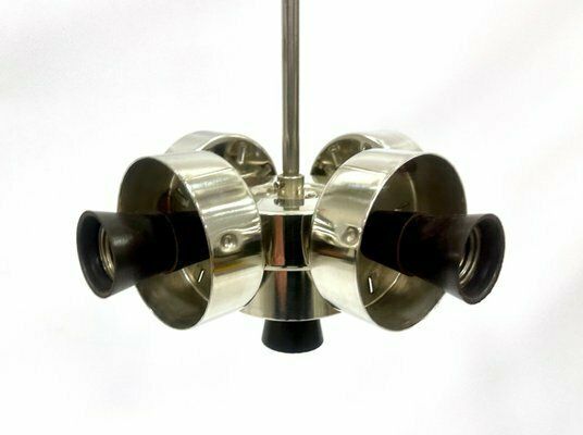 Mid Century 5 Arm Raspberry Chandelier From Kamenický šenov, 1960s photo buy