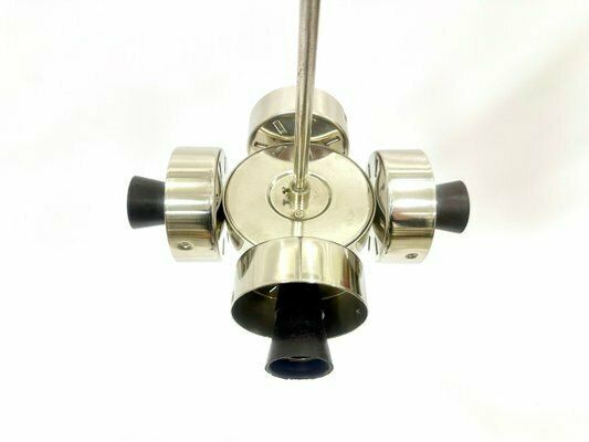 photo for sale Mid Century 5 Arm Raspberry Chandelier From Kamenický šenov, 1960s