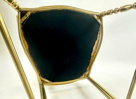 457.0 Mid Century Brass Chiavarine Chair Attributed To Giuseppe Gaetano Descalzi For Chiavari, 1960s photo
