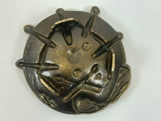 Bowling Ashtray In Bronze Attributed To National Brass And Iron Works, 1910s photo vintage