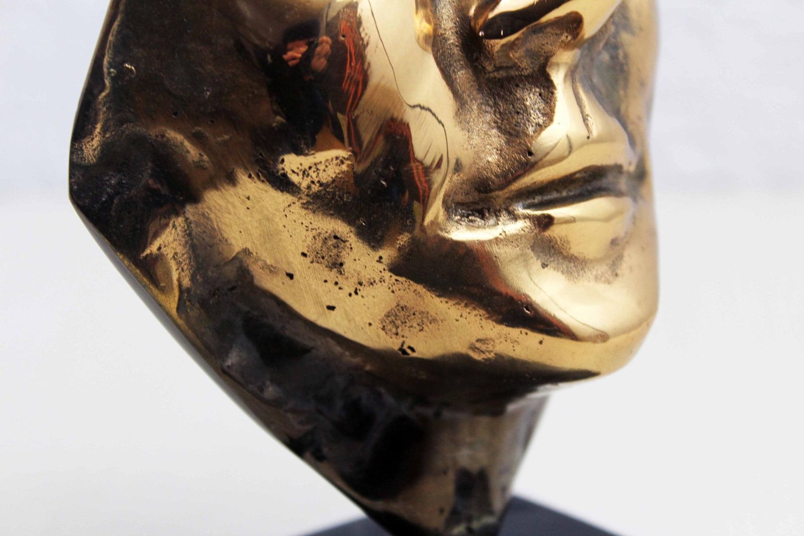 Bronze Sculpture By Yves Lohé 1970 photo vintage