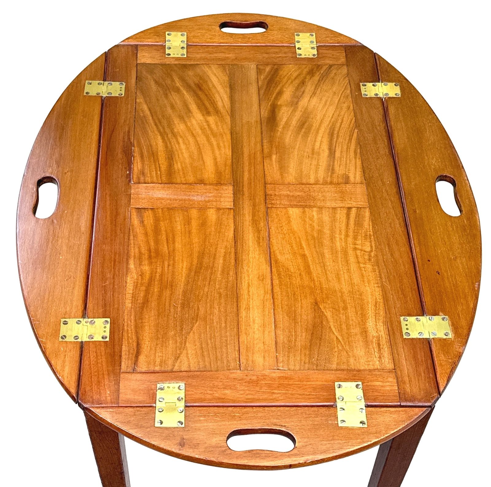 Mahogany Georgian Oval Butlers Tray On Stand photo Furniture
