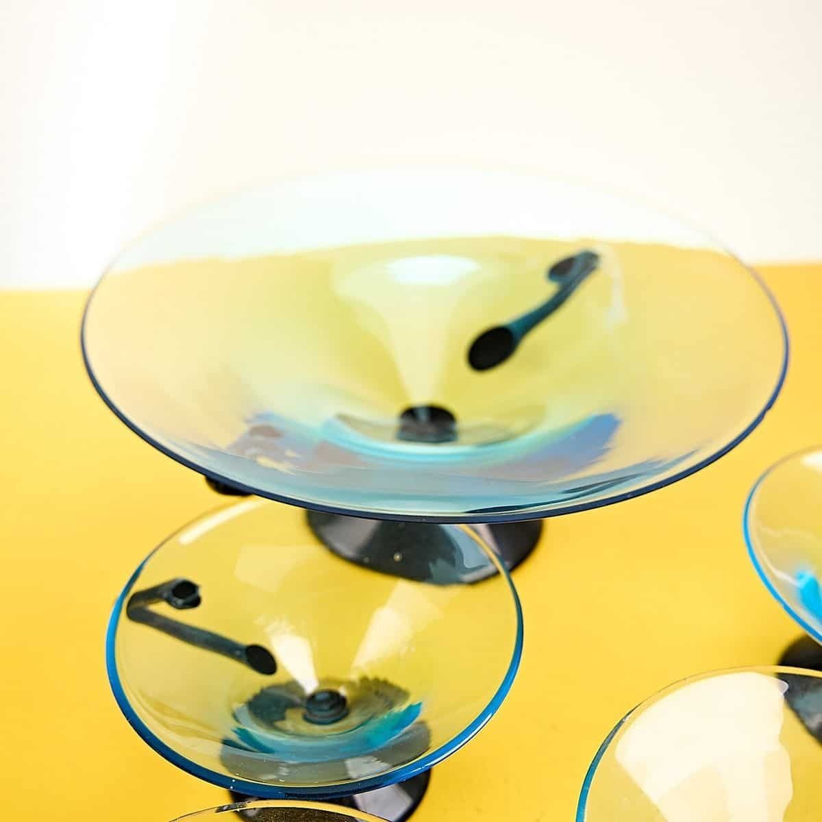 photo for sale Centerpiece Stand Plus 4 Hand Crafted Glass Cups