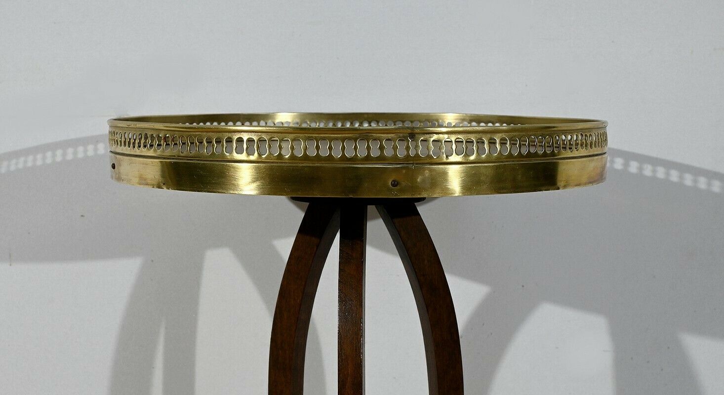 Small Mahogany Pedestal Table, Louis XVI Style – 1900 photo 600.0