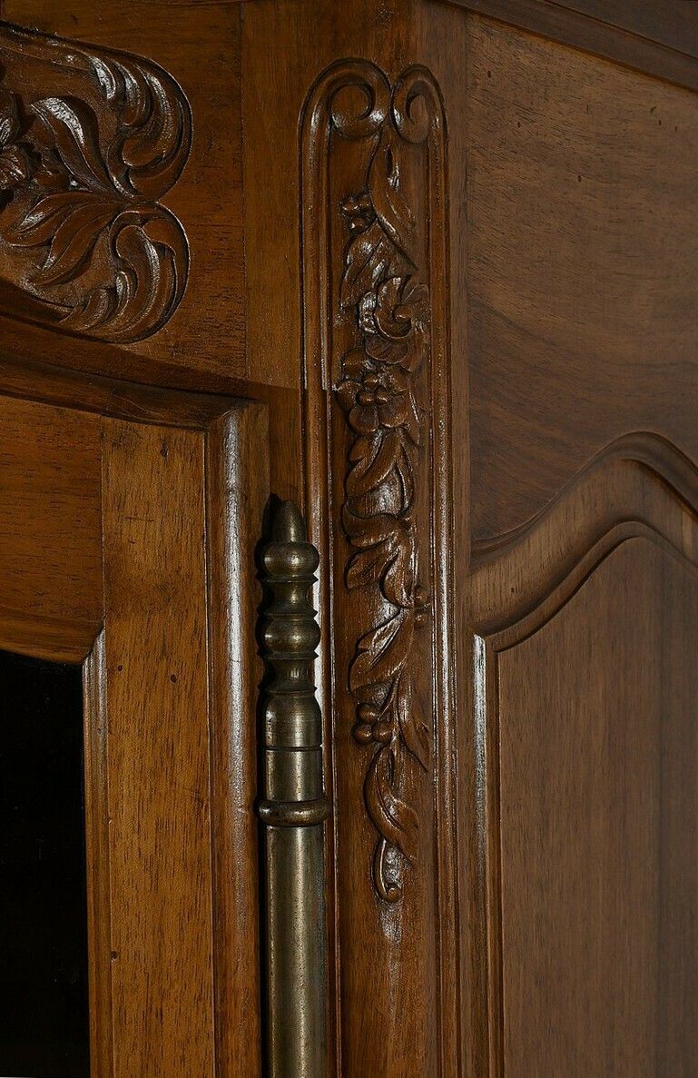 Furniture Walnut Display Cabinet, Louis XV Style – Late 19th Century photo
