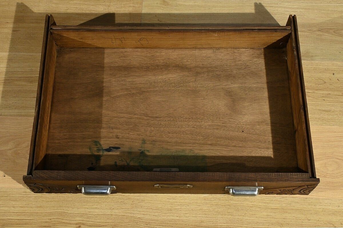 photo vintage Oak Pedestal Desk, Art Deco – 1940