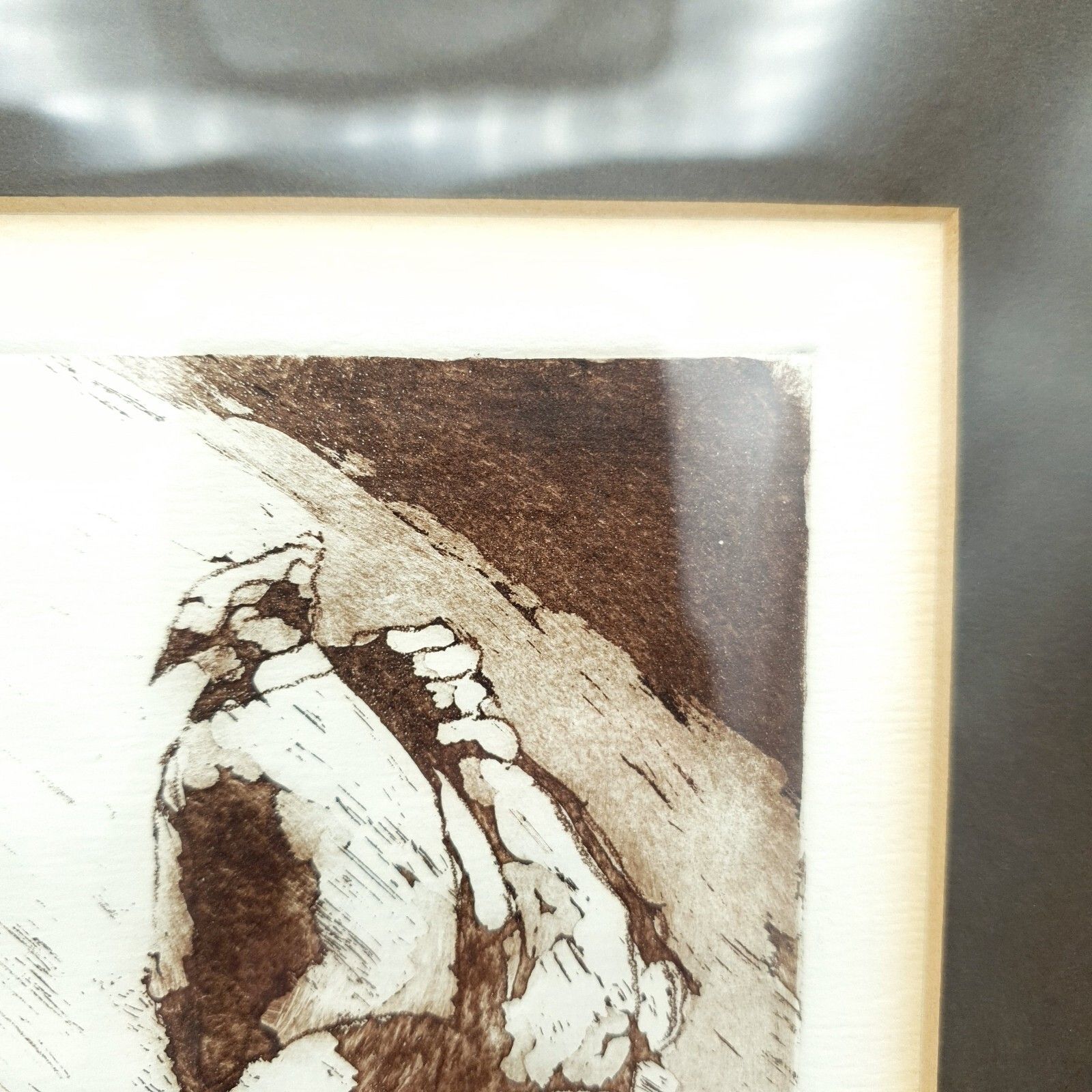 Signed G.Manning Etching Print Vintage Art Man & Women Portrait 26.9x21.1cm photo buy