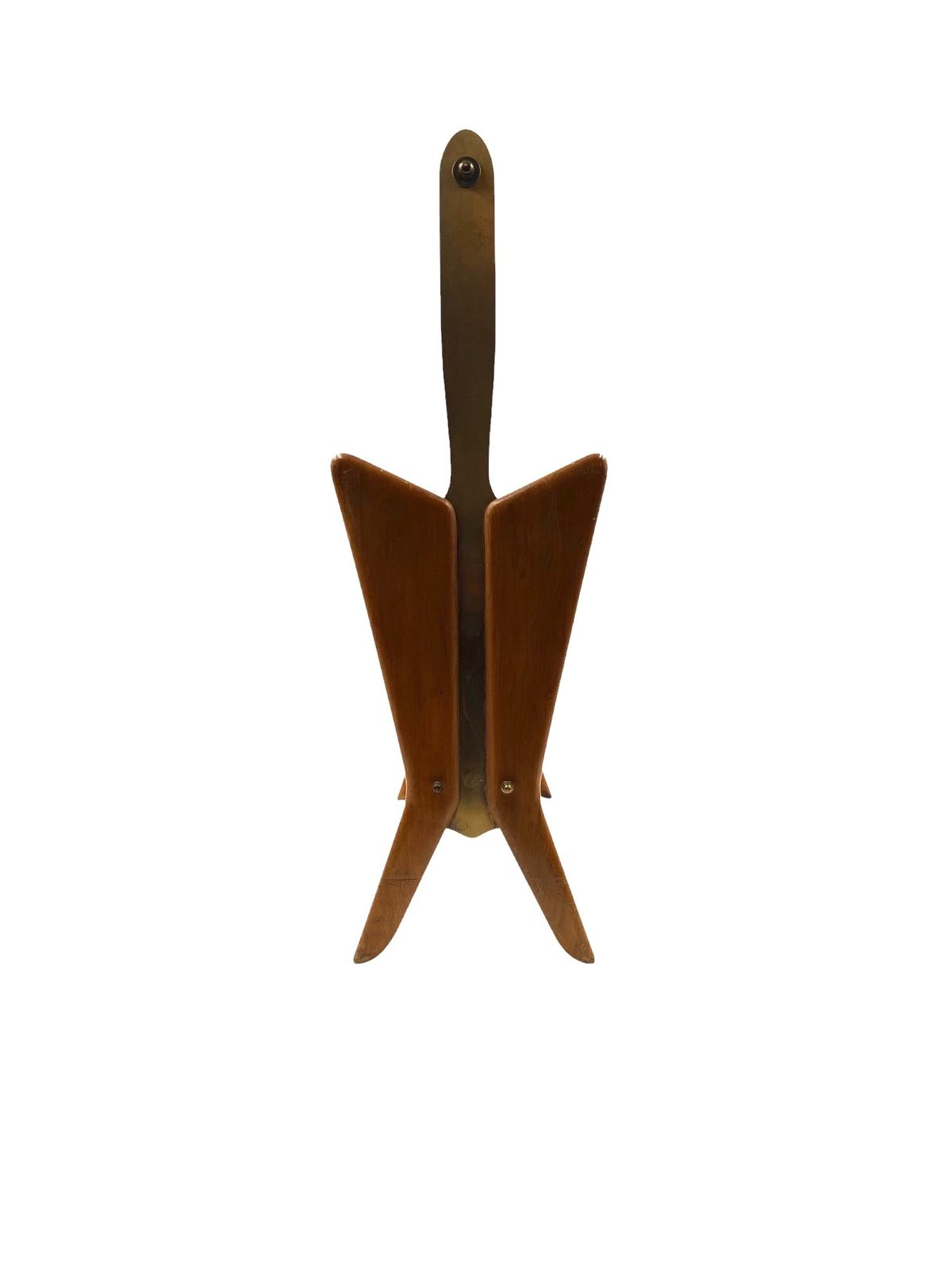 photo vintage Mid Century Modern Brass Magazine Rack, Ico E Luisa Parisi  Italy 1950