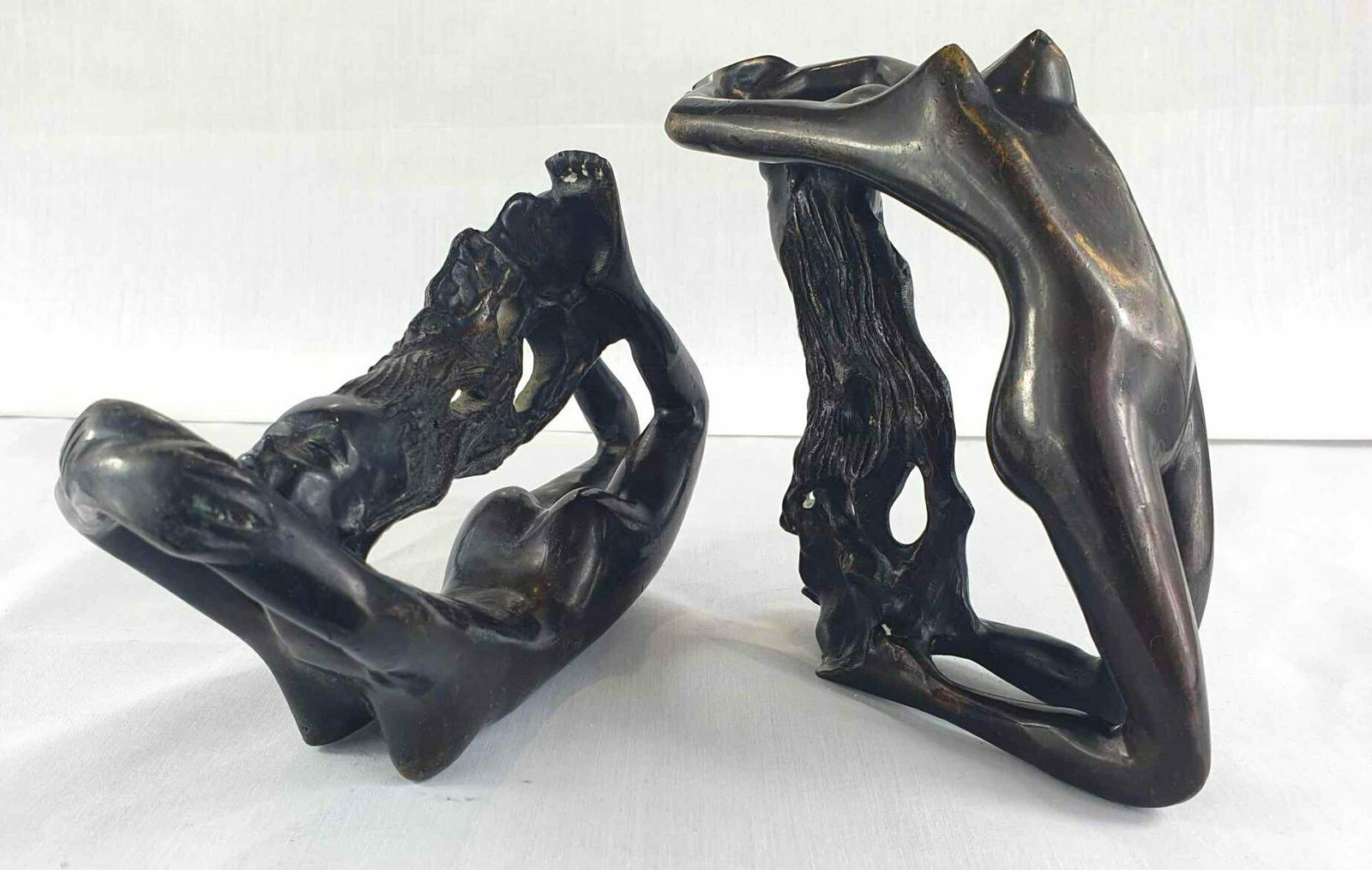 Art Deco Pair Of Bronze Nude Ladies photo for sale