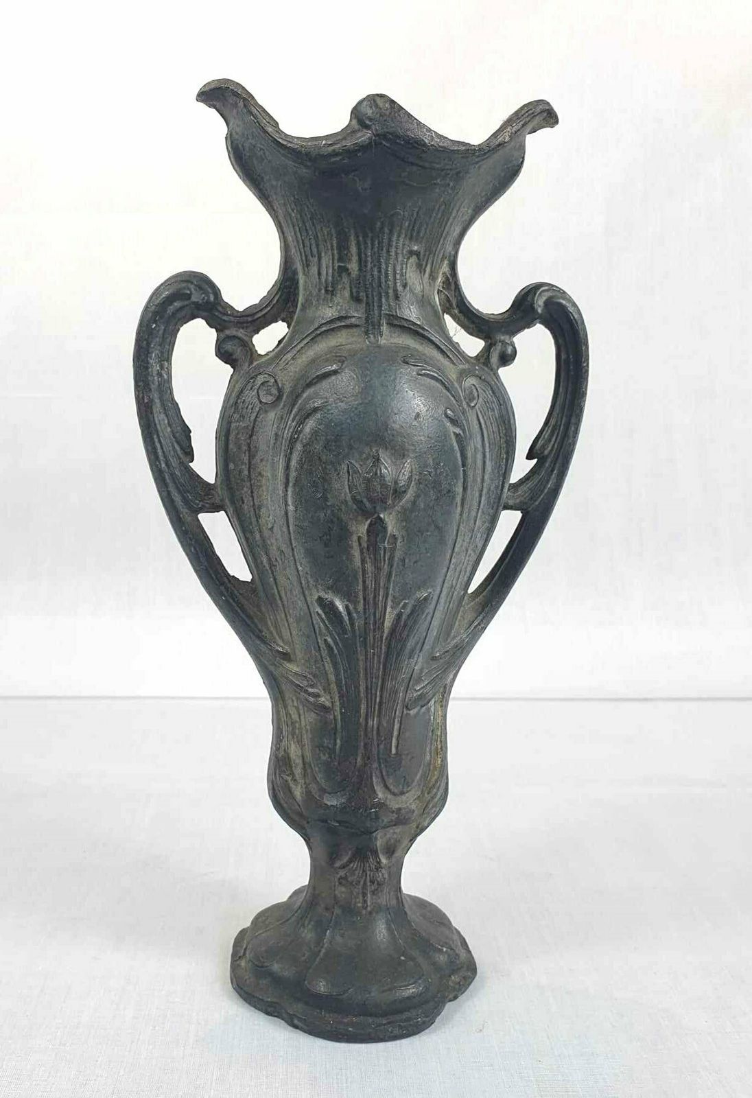 Art Nouveau Pewter Flower Vase photo Home Decor