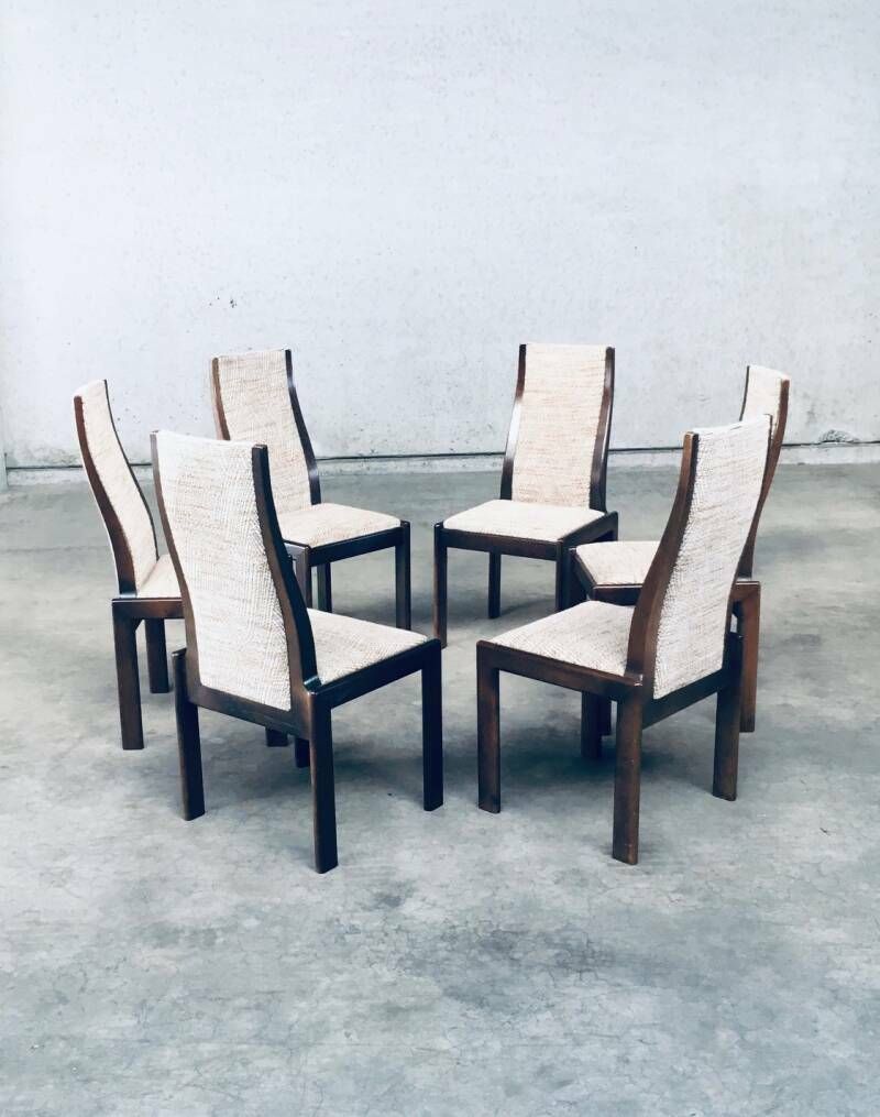 Stel Van 6 Postmoderne Italiaanse Design Eetkamerstoelen, Jaren 1970 photo furniture