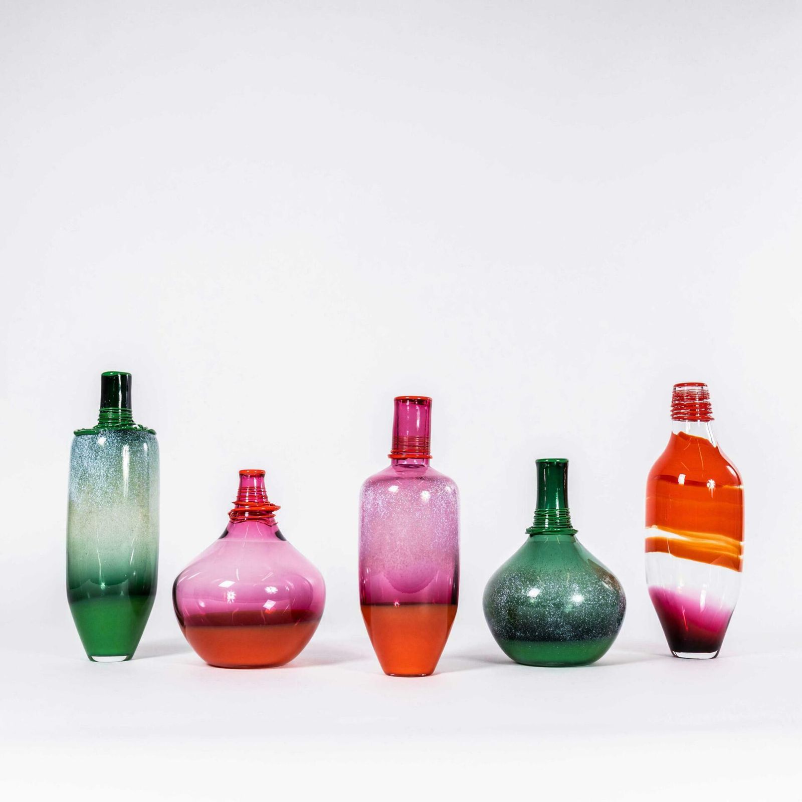 Contemporary Mouthblown Vessel Tall Flame   Jahday Ford photo buy