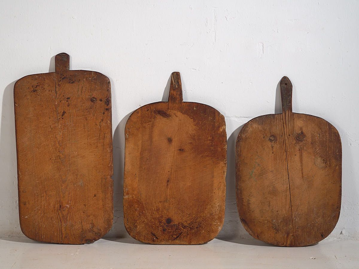 Antique Cheese Cutting Boards (C.1920). Set Of 3 Pieces #25 photo Home Decor