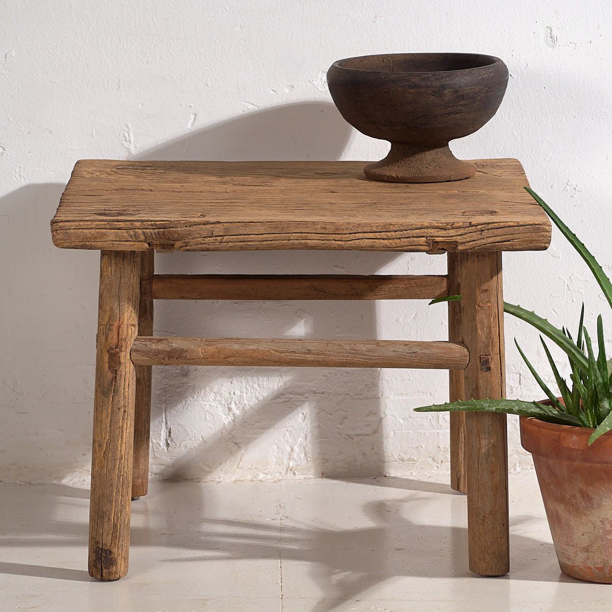 Furniture Antique Square Side Table (C.1850) #2 photo